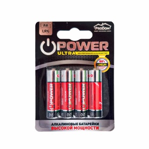 Батарейки POWER АА 4шт., пальчиковые, алкалиновые